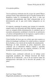 En julio, josé luis vargas valdez, magistrado presidente del tepjf, fue acusado de delito de enriquecimiento ilícito de más de 30 millones de en su cuenta de twitter, josé luis vargas valdez aseguró respetar la decisión del juzgador, pero no coincidir con ella. Jose Luis Vargas Valdez Jl Vargasv ØªÙˆÛŒÛŒØªØ±