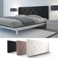 La tête de lit areca est idéale pour donner une tonalité exotique à votre chambre à coucher. Tete De Lit Capitonnee Pvc Noir 160x58 Cm Id Market