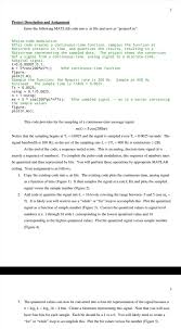 Project Summary In This Project Pulse Code Modul Chegg Com