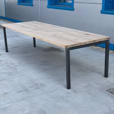 This dining table is designed with limed oak effect solid wood legs. Solid Full Stave Oak Industrial 8 10 Seater Dining Table Cafe Restaurant Furniture Steel Solid Wood Metal Made Chic Reclaimed Cot001 Amazon Co Uk Handmade