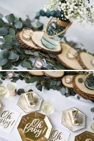 Oh Baby Shower Baby Shower Decorations Celebrated Green Baby Shower Baby Shower Woodland Rustic Baby Shower