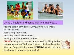 Healthy active living includes eating healthy foods, staying physically active, and getting enough rest. Healthy Active Lifestyles Learning Objectives To Understand The Physical Mental And Social Benefits Of Exercise To Be Able To Explain How Physical Ppt Download
