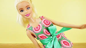 Hier findest du von uns getestete internetressourcen zum nähen der puppenkleidung. Barbie Sommerkleid Selber Machen Deutsch Susses Babydoll Ohne Nahen Fur Puppe Basteln Youtube