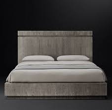 We have various shades of light grey, dark grey, and silver fabrics available. Wood Beds Rh Modern Panel Bed Bed Bed Design
