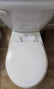 The hinges then need to be turned to lock it in place. Mainstays Round Wood Toilet Seat With Ez Off Hinges White Walmart Com Walmart Com