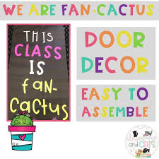 25% off loskii fx82119 cartoon green cactus wall sticker art nursery children's room decoration home decor 0 review cod. Fan Cactus Door Decor Made By Teachers