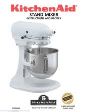 kitchenaid stand mixer k5ss manuals