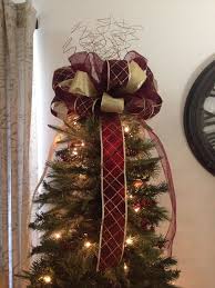 Large Burgundy And Gold Christmas Bow Ribbon Tree Topper Fast Shipping Unbranded Diy Tree Topper Gold Christmas Bows Tree Topper Bow