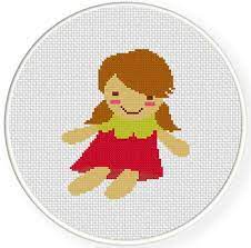 Doll house accessories cross stitch pattern. Doll Cross Stitch Pattern Daily Cross Stitch
