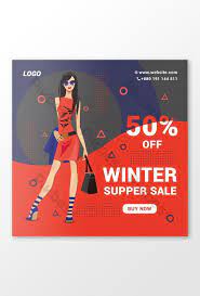 Download Winter Sale Social Media Banner Template Psd Mockup Psd Free Download Pikbest