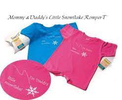 Daddy S Little Snowflake And Mommy S Little Snowflake Rompers Still Time To Order For Christmas Www V Snowflake Bentley Snow Fun Childrens Clothes