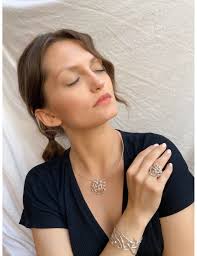 COLGANTE LOTUS PLATA DORADA