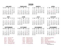 2020 Thailand Yearly Calendar Template Excel Free Printable Templates