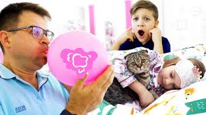 Diana e Roma em histórias engraçadas com o pai