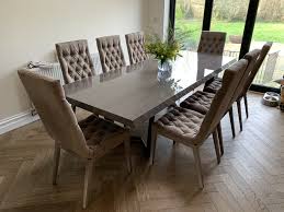 Taupe 8 Seater Table In 2020 Dining Room Design Harvey Furniture Table