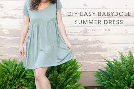Diy Easy Babydoll Summer Dress With Pattern Summer Dresses Diy Diy Dress Sewing Dresses
