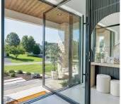 Hot Sale Galvanized Steel Tube Iron Frame French Style Glass Swing Windows  Doors Grill Design Exterior Bedroom Use Heat