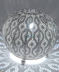 Tischleuchte Kugellampe Capri Kugelleuchte Bodenleuchte Deko Lampe Silber 20 Cm Lampe Kugel Kugel Kugellampe
