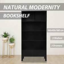 Whether you're installing some floating shelves to house books and knick knacks or adding a personal touch to new furniture, modern hardware does the trick. Vidaxl Bookshelf Industrial Black Steel Office Standing Shelf Drawer Storage 8719883735900 Ebay