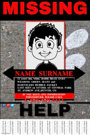 To help locate missing persons, the department of justice also produces and distributes a monthly poster of missing children and a quarterly bulletin of missing children and dependent adults. Vermisste Person Ankundigung Poster Vorlage Postermywall