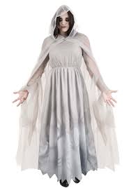 Adult Lady in White Ghost Costume | Adult Ghost Costumes | Adult | Womens | M | Gray | FUN Costumes