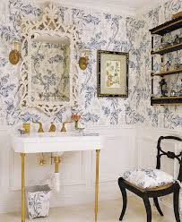 Black And White Toile Wallpaper Bathroom You Searched For Blue White And Black The Enchanted Home White Home Decor Decor Beautiful Bathrooms