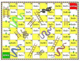 5 Times Tables Snakes And Ladders Game Ladders Game Math Games Middle School Third Grade Math Games