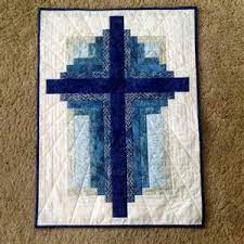 It is a little easier to sew slightly. Image Result For Free Christian Quilt Patterns Cross Quilt Log Cabin Quilt Pattern Quilt Patterns