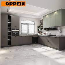 Miele equips fc bayern munich with premium kitchen appliances. China Oppein L Shaped Wall Built In Green And Grey Kitchen Units Plcc20076 China Built In Kitchen Kitchen Units
