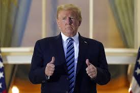 Trump postpones north carolina rally, citing high winds from zeta. Trump Still Infectious Back At White House Without Mask