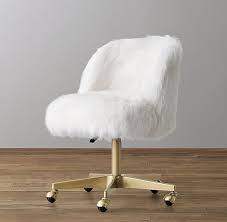 Find out our favorite ergonomic choices. Alessa Kashmir Faux Fur Desk Chair Antiqued Brass