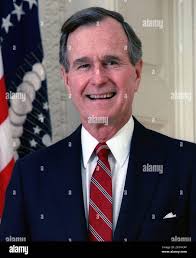 President george h w bush portrait hi-res stock photography and images