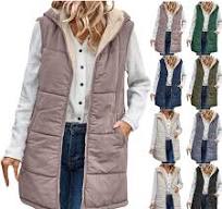 Spring Savings Clearance!Fleece Lined Puffer Long Vest for ...