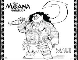 Disney Moana Maui Coloring Page Moana Coloring Moana Coloring Sheets Moana Coloring Pages