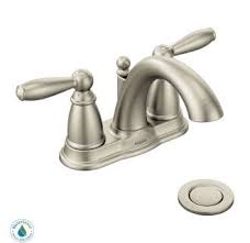 To make our comparison as accurate and helpful as possible, we involved the help of three plumbers and two bathroom. Moen 6610bn Brushed Nickel Brantford Double Handle Centerset Bathroom Faucet Pop Up Drain Assembly And Valve Included Faucetdirect Com Low Arc Bathroom Faucet High Arc Bathroom Faucet Bathroom Faucets