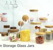 OEM ODM 1500ml 2800ml Food Grade Large Glass Jars Set With Bamboo Wooden  Lids