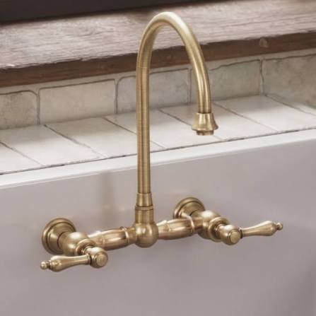 Wall Mount Faucet with a Long Gooseneck Swivel Spout, Lever Handles an – Whitehaus Collection