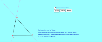 Deducción del teorema de thales. Reciproca Teoremei Lui Thales Geogebra