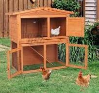 Pefilos 40 Inch Wooden Rabbit Hutch Triangle Roof Waterproof Bunny House  A-Frame Pet Cage Wood Small House Poultry Cage, Orange
