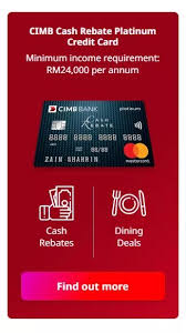 I just got my cimb platinum cash rebate card few days ago and i wondering if there is limit i can used on a single day? Apply Credit Card Agency Product Service 9 Photos Facebook