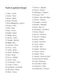 Lucrurile se complică, însă, atunci când discutăm despre micile state din pacific, caraibe sau despre ţările mai puţin cunoscute din africa. Tarile Si Capitalele Europei