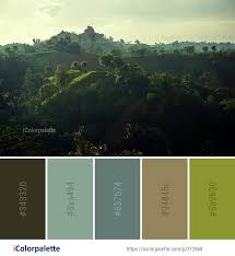 Color Palette Theme Related To Green Highland Hill Hill Station Image Leaf Mountainous Landfor Nature Color Palette Green Color Chart Decor Color Schemes