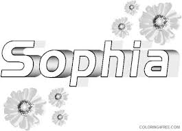 Choose the colors, and paint the different surfaces of the drawings. Name Coloring Pages Sophia Coloring4free Coloring4free Com