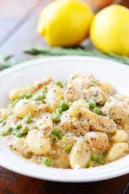 Rosemary Lemon Chicken Gnocchi Easy Chicken Dinner Recipe Recipe Chicken Gnocchi Recipes Chicken Dinner