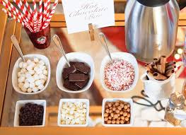 A hot chocolate bar would be perfect for this years family get together. How To Set Up The Perfect Outdoor Hot Cocoa Bar