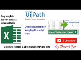 Uipath How To Create Pivot Table By Using Uipath