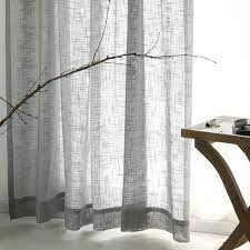 Von der maßgardine im wohnzimmer, der meterware im kinderzimmer bis zur modernen gardine im. Minimalismus Gardine Grau Unifarbe Im Wohnzimmer