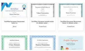 Sertifikat ini menggunakan warna dasar putih,dan beberapa warna lain seperti. Download Template Sertifikat Word Gratis