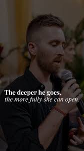 Let’s normalize this kind of intimacy:, An intimacy where the masculine  offers depth. And the feminine brings energy., One where the deeper he  goes, through his breath, presence, and love, the more ...