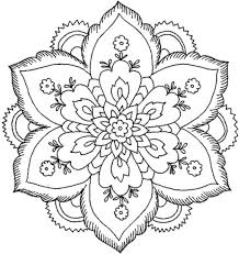 Flower coloring pages for adults simple. Mandala Simple Flower Coloring Pages Novocom Top